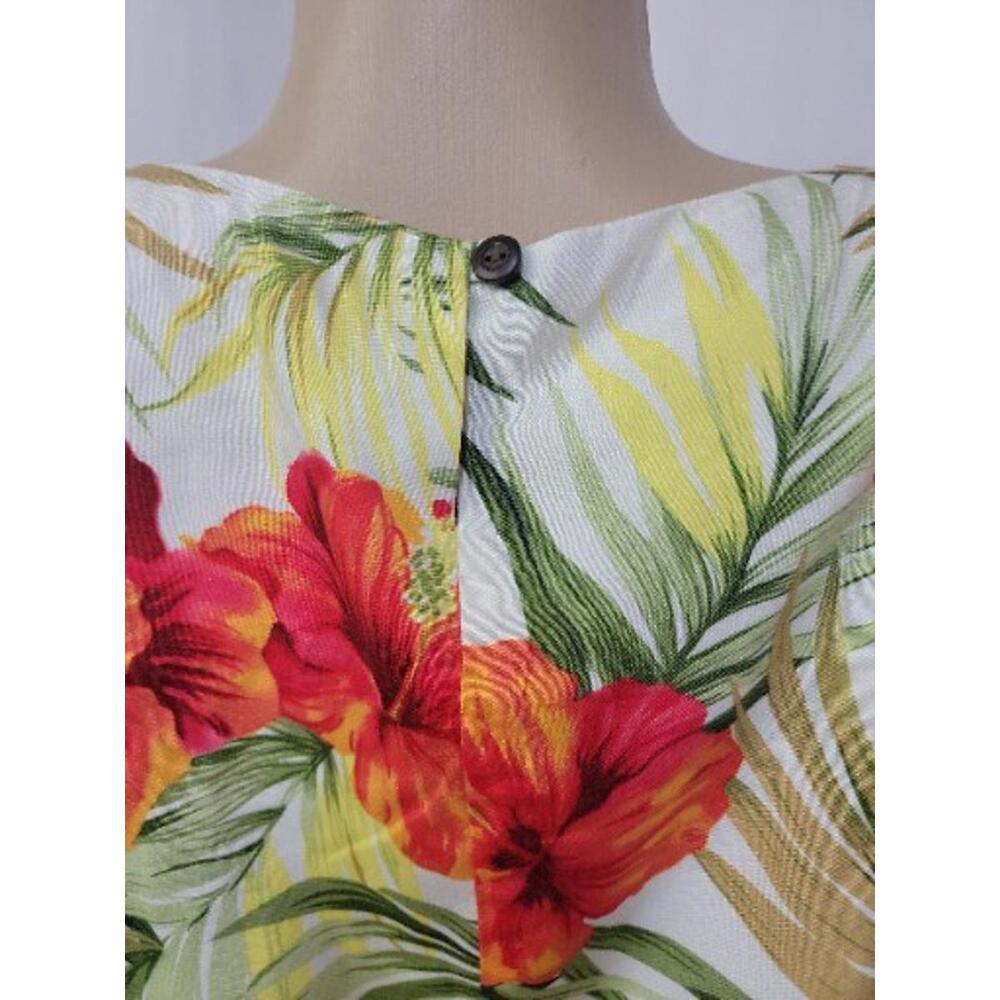 Two Palms Hibiscus Print Hawaiian Women's Sleeveless Dress Size M NEW #C - Picture 7 of 13